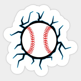 Baseball window smash Sticker